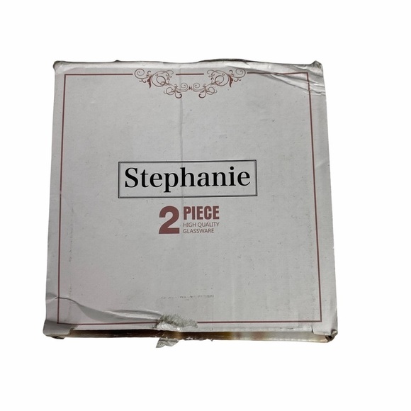 Stephanie 2 Piece Glass Candy Dish 3.5 Inches NEW - Picture 4 of 6